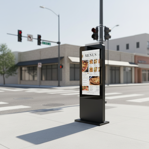 Outdoor Waterproof Advertising Player Display Billboard Floor Stand Outdoor High Brightness Outdoor Digital Signage Totem - Product Image 1