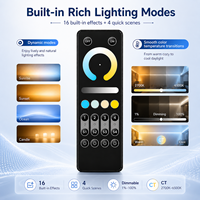 Télécommande RF 2,4 GHz, variateur tactile sans fil LED, contrôleur quatre zones, bande lumineuse, lampe de plafond, système d'éclairage intelligent pour la maison, 30 m