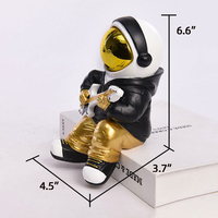 Statue d'astronaute en résine, décoration de bureau, miniatures de cosmonautes, cadeau pour enfants, décoration de la maison, figurines d'astronaute hip-hop