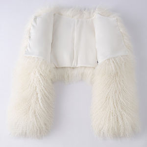 Nuova giacca di <span class=keywords><strong>pelliccia</strong></span> di agnello di lunghezza del raccolto giacca di <span class=keywords><strong>pelliccia</strong></span> mongolia da donna - Product Image 4