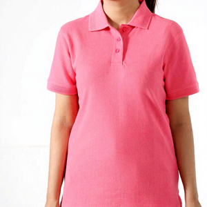 Camisa de Mujer con Logotipo Bordado Personalizado, 100% Algodón, Transpirable, Estilo Formal, Manga Corta, Color Sólido - Product Image 1