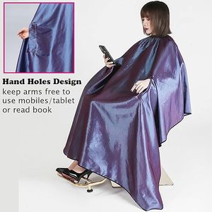 Capa de Corte de Pelo con Logotipo Personalizado, Capas de Salón para Clientes con Orificios para las Manos, Capas Impermeables para Estilistas, Capa para Corte de Pelo - Product Image 3