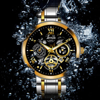 Echte Herren-Quarzuhr mit Metallarmband, 30M Wasserdicht, 39mm Analog-Zifferblatt, 9mm Gehäusedicke, Datumsanzeige, Leuchtzeiger, Business-Stil