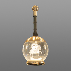 Lustre LED moderne noir et verre cristal transparent, <span class=keywords><strong>luminaire</strong></span> <span class=keywords><strong>suspendu</strong></span> en forme de sphères pour plafond haut, escalier intérieur, hall d'entrée - Product Image 3