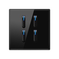 Kunden spezifische Boutique Hotel Dekoration Home Wand leuchte Schalter USB Schnell lade buchse Klaviers chl üssel IP65 16A 250V NFC