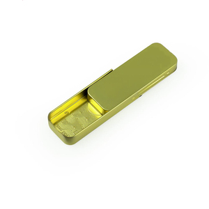 กล่องโลหะสี่เหลี่ยม OEM สีเงิน รีไซเคิลได้ ป้องกันเด็กเปิดได้ สำหรับเก็บซิการ์และบุหรี่ - Product Image 3