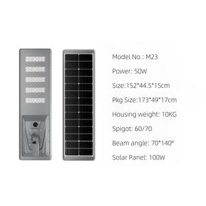 Luz de área LED solar todo en uno de 60W, 8000 lúmenes, 5000K, IP65, cuerpo de aleación de aluminio gris, batería LiFePO4, Control inteligente para Calle - Product Image 6