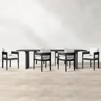 Ensemble de meubles de salle à manger de conception chinoise moderne, table et chaises en aluminium pour l'extérieur, pour utilisation dans les parcs, meubles de jardin, jardin et parc