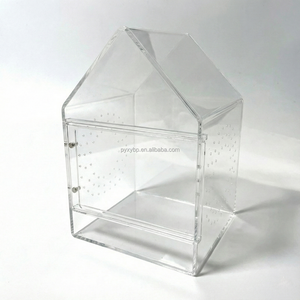 Enclos pour araignée sauteuse en acrylique transparent personnalisé, forme de maison, habitat pour micro-reptiles, terrarium, boîte pour l'élevage d'insectes de petite taille - Product Image 4