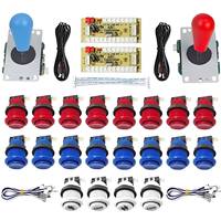 Aismartlink Arcade Zero Delay Kit Encodeur USB 2 joueurs pour PC Raspberry Pi Push Button 8-Way Joystick Coin Game Box