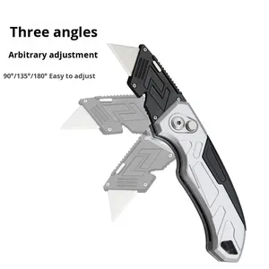Navaja Plegable Multiusos de Acero SK5 con Hoja Trapezoidal para Abrir Paquetes y Otros Usos, Venta Directa de Fábrica - Product Image 2