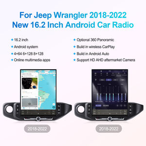 Navihua para Nuevo Diseño de 16.2 Pulgadas para <span class=keywords><strong>Jeep</strong></span> <span class=keywords><strong>Wrangler</strong></span> 2018-2022, Radio de Coche Android de 16.2 Pulgadas, Sistema de Navegación para Coche Todo en Uno - Product Image 2