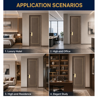 Portes intérieures en bois minimalistes sur mesure, avec option de porte coupe-feu et âme de porte insonorisée 3D