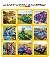 Nouveau style de parcours d'obstacles gonflable, jeu de défi gonflable, aire de jeux gonflable pour adultes et enfants