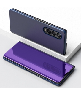 Coque arrière à rabat miroir pour <span class=keywords><strong>Samsung</strong></span> <span class=keywords><strong>Galaxy</strong></span> Z Fold 4, coque en plastique pour <span class=keywords><strong>Galaxy</strong></span> Z Fold 3 - Product Image 1