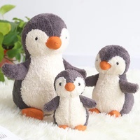 Peluche personnalisée, jouet en peluche, pingouin gris mignon et doux, poupée en peluche pour enfants, cadeau