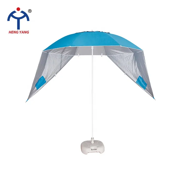 Hengyang OEM 220cm Family Outdoor Portable Beach Umbrella Tent mit Curtain Manual Meters für Adults 220cm * 8 rippen