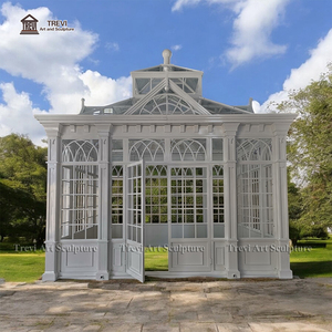 Gazebo de Hierro Forjado Decorativo para Jardín Exterior, Construcción de <span class=keywords><strong>Orangerie</strong></span> Grande en Venta - Product Image 6