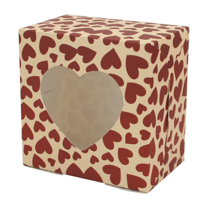 Cajas <span class=keywords><strong>de</strong></span> Regalo <span class=keywords><strong>con</strong></span> ventana para fiestas, panadería, <span class=keywords><strong>dulces</strong></span>, <span class=keywords><strong>dulces</strong></span>, <span class=keywords><strong>con</strong></span> forma <span class=keywords><strong>de</strong></span> corazón, <span class=keywords><strong>de</strong></span> San Valentín, Rosa y Rojo, más nuevo diseño - Product Image 5