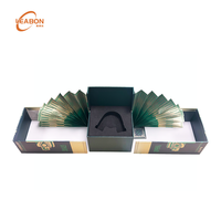 Boîte en carton rigide de luxe à double porte magnétique réutilisable, personnalisable avec logo, estampage à chaud doré, pour emballage de parfum