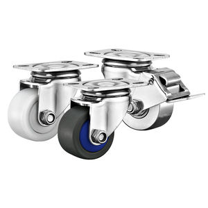 Roulettes à faible centre de gravité, roulettes pivotantes en acier inoxydable de 2 pouces avec PA/TPR/acier massif pour la manutention des matériaux - Product Image 1