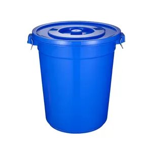 批发120L 150L大容量食品级水桶塑料带盖水桶餐厅家用储水桶