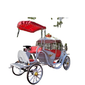 Carruaje de calabaza dorada hueca de Cenicienta decorativa grande, transporte especial sin caballos de boda de alta calidad Hengyisheng - Product Image 4