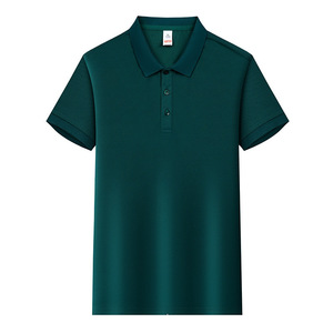 Polo Shirt Men's Short Sleeve Solid Color Polyester Breathable Daily Wear Workwear Uniforms Custom Logo Printed - Product Image 2