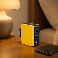 Station de charge rapide 65W, 6 ports (3 PD, 3 USB), adaptateur secteur UE/US/UK pour téléphone, vente en gros d'accessoires de charge
