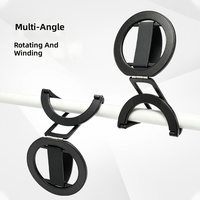 Support de téléphone magnétique avec anneau double face, pliable et rotatif, support de bureau à forte aspiration, multifonctionnel et portable