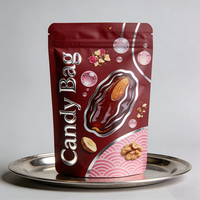 Sachet Doypack Personnalisé en Aluminium Mat Imprimé avec Logo, Refermable à Fermeture Zip, Qualité Alimentaire, pour Bonbons et Emballage Plastique