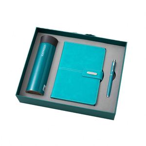 Ultimate Office Companion Set with Notebook Insulated Tumbler Pen and Keychain in Premium Leather Carrying <b>Case</b> - Product Image 1