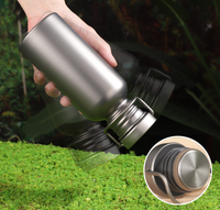 Bouteille d'eau en titane pur, légère, étanche et durable pour les aventures en plein air, les voyages, la randonnée, le camping et les sports
