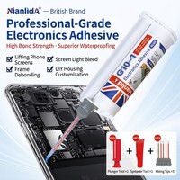 Colle époxy Nianlida 50 ml, colle acrylique bicomposante 10:1, adhésif pour cadre de téléphone en métal, liaison extra forte, faible odeur, conforme à la norme RoHS