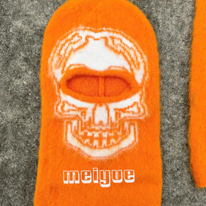 Testa di teschio su misura 2 pezzi in <span class=keywords><strong>maglia</strong></span> Set di <span class=keywords><strong>pantaloni</strong></span> <span class=keywords><strong>Jogger</strong></span> lavorato a <span class=keywords><strong>maglia</strong></span> Mohair cappello Set Mohair tute da ginnastica maglioni e felpe con cappuccio per gli uomini - Product Image 3