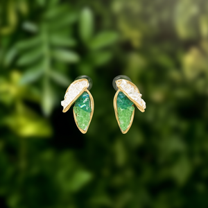 Boucles d'oreilles en cristal plaquées or PVD, acier inoxydable 316L, résistantes et durables - Product Image 3