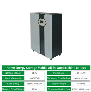 Sistema de Almacenamiento de Energía Doméstico Móvil Todo en Uno, 51.2V, Fosfato de Hierro y Litio, 15/20kWh - Product Image 2
