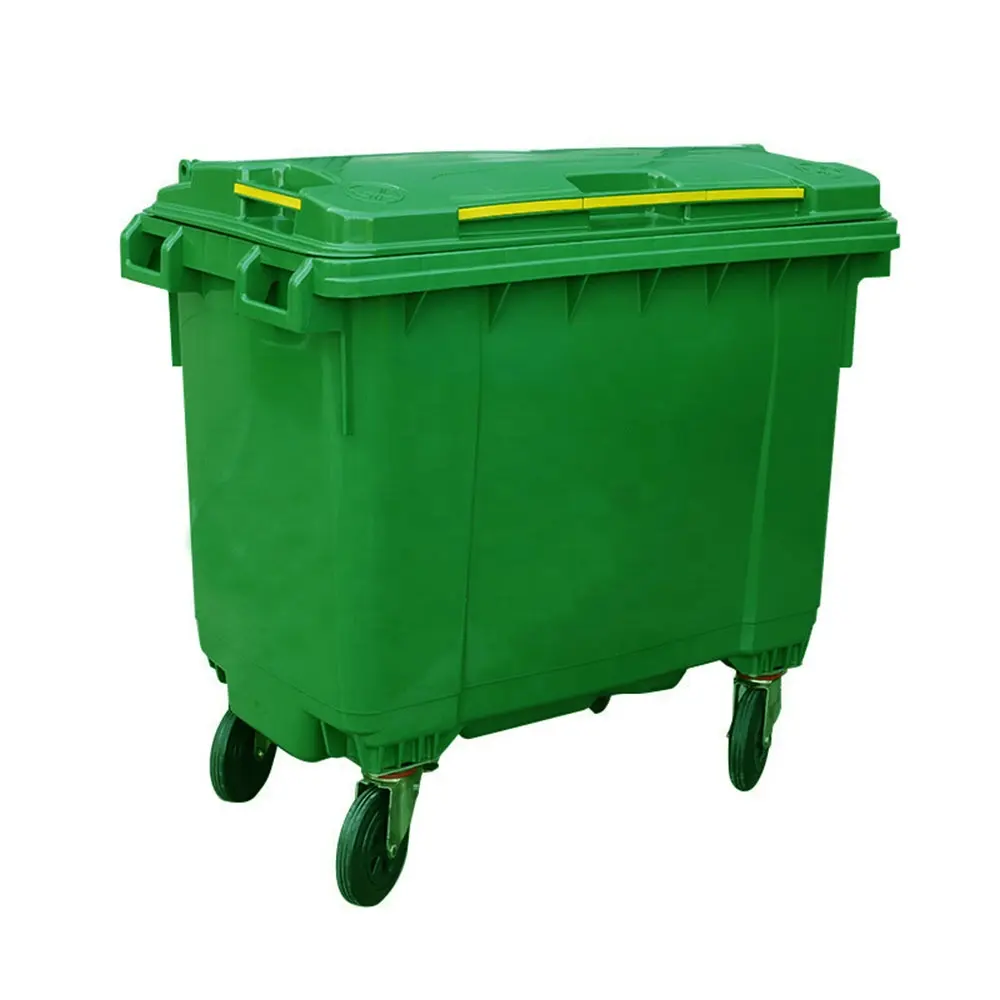 O-Cleaning 1100L Outdoor Thick Plastic Recycle Wheeled Rubbish/Garbage/Trash Bin Waste Can,Industrial Waste Collection Bin