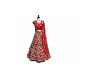Crimson Heritage <b>Lehenga</b> Set for <b>Women</b> Wedding Party Wear Ethnic Outfit with Dupatta Traditional Designer Style - Product Image 3
