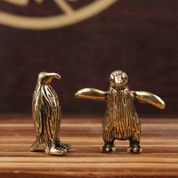 Figurines de pingouins en laiton, petites statues de pingouins pour la maison et le bureau