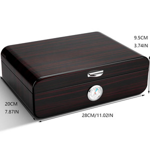 Vente chaude, humidor de voyage en bois de cèdre pour cigares, coffret de rangement laqué piano, humidificateur, fait à la main, étanche à l'humidité - Product Image 5