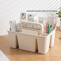Panier de rangement empilable en plastique écologique MONR avec poignée, design moderne et minimaliste pour bureau, séparateurs multifonctionnels pour