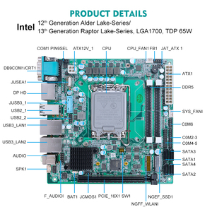 DDR5 <span class=keywords><strong>Ram</strong></span> Slot Mini Placa-Mãe Gigabit Rede 4K 4 * SATA Port Sistema NAS 12th Gen 13 Processador H670 ITX Motherboard - Product Image 6