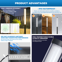 Lámpara de Calle LED para Exteriores de Alta Luminosidad, Impermeable IP65, de Aluminio, AC 3M 4M 6M, Personalizable, de Alta Potencia, 20W 48W, con Control Remoto