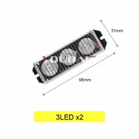 12-24V señal de seguridad coche rojo azul luz estroboscópica Led trabajo luz de advertencia 2 luces de la barra para vehículo LED trasera Chase luz estroboscópica