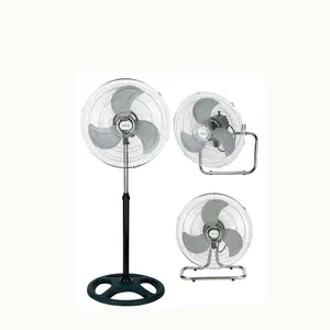 Ventilatore in piedi ventilatore industriale 3 in 1 da 18 pollici con pala in metallo in piedi produttore di ventilatori con piedistallo oscillante