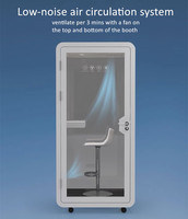 Cabine téléphonique modulaire insonorisée pour bureaux, idéale pour les réunions collaboratives en équipe
