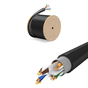 Mèo SHFO-MT1266 6A + cat6A SFTP che chắn ngoài trời 8 lõi Ethernet số lượng lớn cáp dây FTTH Dual-Layer áo khoác ngoài trời-đen Cáp - Product Image 4