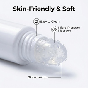Tubo cosmético de PE blanco suave vacío al por mayor de 10/15ml con punta de silicona inclinada y tapa transparente para envasado de brillo labial, crema para ojos y suero - Product Image 4