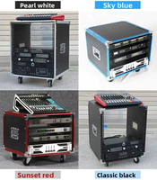 Flight Case en aluminium 4U 6U 8U 10U 12U 14U 16U 20U Portable pour amplificateur audiovisuel Flight Shipping Case
